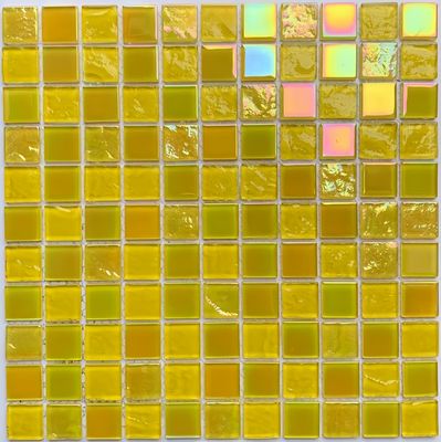 Salle d'occasion piscine lumineuse mosaïque en verre trempé en cristal avec technique de verre