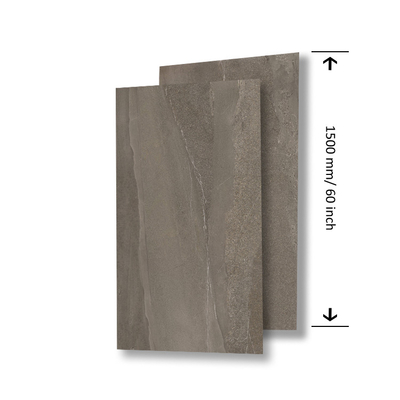 Carreaux de marbre de porcelaine gris poli 800 x 800 mm pour projet de rénovation de salle de bain