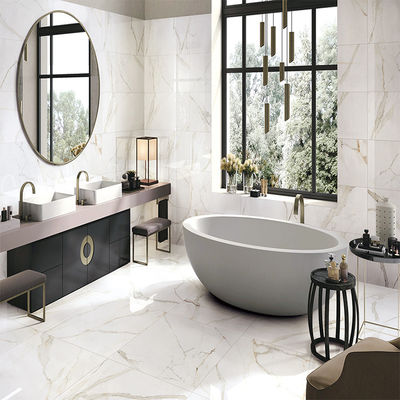 Carreaux de sol Villa Porcelaine Blanc Carreaux de quartz galaxie Béige Salle de bain Granit de marbre