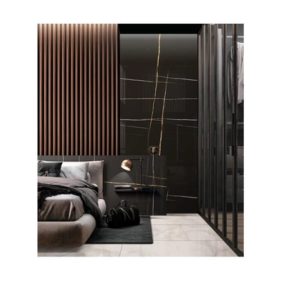 Carreaux de marbre noir 10x60cm Matte Noir Jupe Porcelaine Polissée Carreaux de tapis