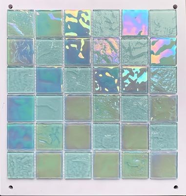 Piscine mosaïque Carreaux mélangés de verre vert bleu verre cristallin résistant à l'usure