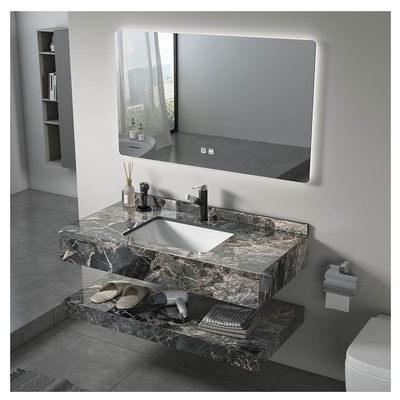 Hôtel salle de bains Vanité avec bureau miroir dans le design moderne salle de bains Armoire miroir