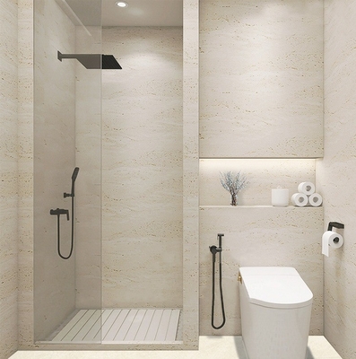 600*1200 Spécification du plancher Travertin Look Carreaux de sol en porcelaine pour la conception de salle de bain
