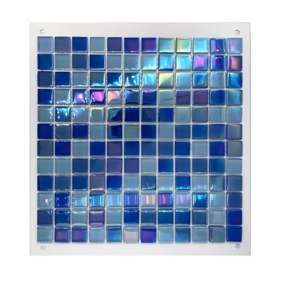 Piscine de verre mosaïque carreaux en design de vague bleue de mer pour le matériel de construction de l'hôtel