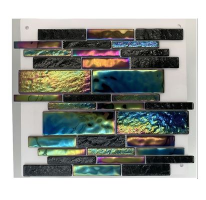 Facile à installer mosaïque en verre de cristal pour piscine carreaux style mer Méditerranée