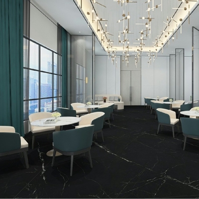 1200x2400mm Super noir ardoise dorée matte finition de grand format carreaux de porcelaine de veine blanche