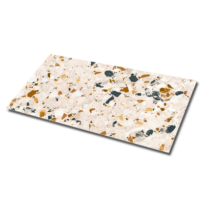 60x120 Absorption de l'eau 0,5% Marbre apparence vitrée Porcelaine rouge carreaux de sol Terrazzo