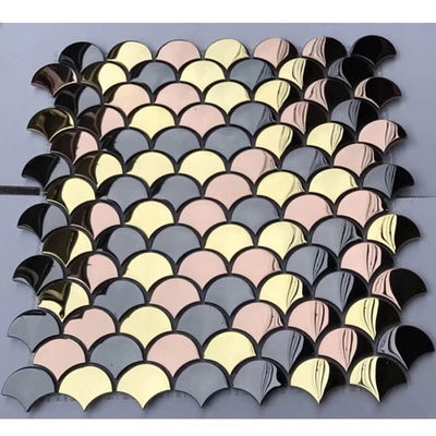 Carreaux intérieurs Crackle Glass mosaïque en acier inoxydable pour la piscine Décoration des murs