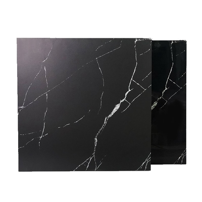 600*600 Carreaux de sol en porcelaine finie matte noire antidérapant au style classique