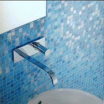 Carreaux de mosaïque en verre irisé carré de style marocain pour cuisine et salle de bain 4 mm d'épaisseur