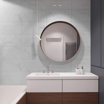 600x600mm Nano Porcelaine Blanc Carreaux de mur de cuisine Carreaux céramiques avec bordure artistique