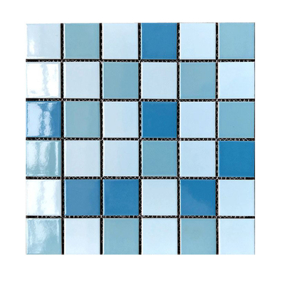 Carreaux de piscine Foshan Carreaux en céramique en verre bleu 3D pour anti-dérrapage 306x306MM