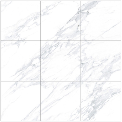 Carreaux de sol en porcelaine céramique blanche brillante avec fonction d'isolation thermique
