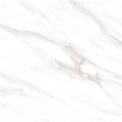 Carreaux de sol en porcelaine blanche de 600x600 mm Calacatta avec bordures de type carreaux de surface brillante