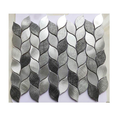 Carreaux en mosaïque métallique en forme de feuille pour la décoration intérieure des murs