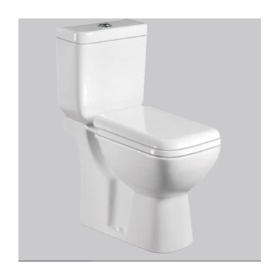 Couverture de siège de toilette lentement et doublée-flush armoire à eau pour salle de bain moderne de couleur blanche