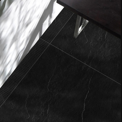 Carreaux de céramique en ardoise noire matte rustique à corps complet pour les carreaux extérieurs R10 600*600