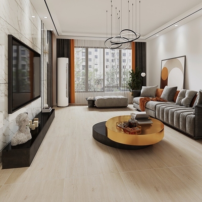 Carreaux de sol en porcelaine de style bois moderne 600x1200 avec style classique et finition mate
