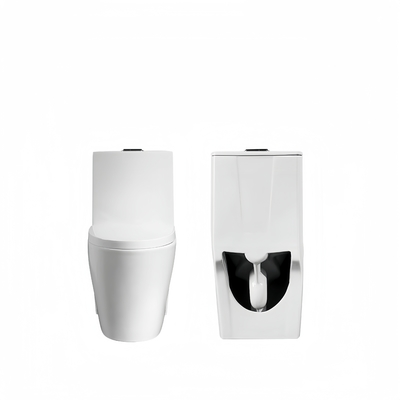 Couverture de siège double lavage en une pièce toilette en céramique blanche avec une grande durabilité