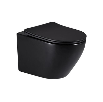 Design européen classique noir mat 2 en 1 WC en céramique Salles de bains