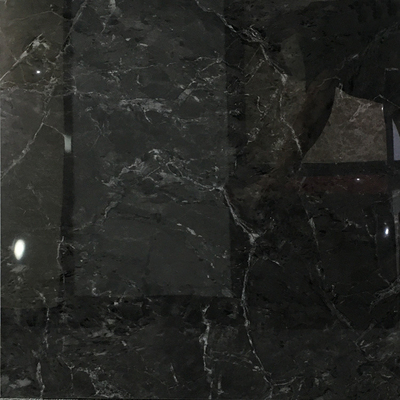 Design moderne 600x600 mm Carreaux de sol en porcelaine noir poli pour des intérieurs élégants