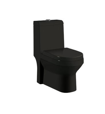 Bouteille de toilette ronde forme 730x425x810 mm Glaçage brillant et toilette noire mate