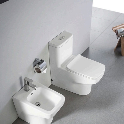Toilette en mat de couleur en une seule pièce en céramique siphonique chinoise de luxe avec plaque de couverture tampon