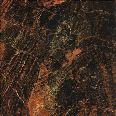 600x600 mm Spécification du sol Carreaux de sol en porcelaine noir et rouge brillants pour le sol moderne