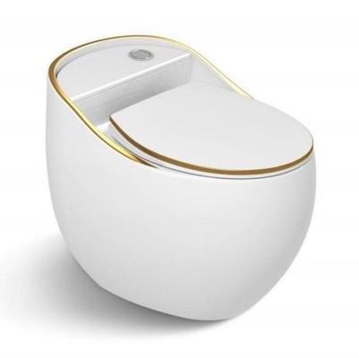 Améliorez votre salle de bains avec une cuvette de toilette en céramique en or à double éclaboussure