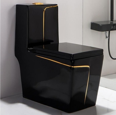 Salle de bains en céramique d'or en forme carrée moderne WC Toilette One Piece 2022 Sanitaire