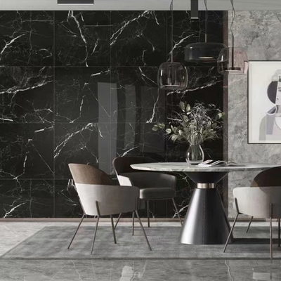 Carreaux de porcelaine super noir 60x120 brillants, imitation de la texture de la pierre, carreaux de céramique, granit