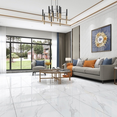 Carreaux de sol en porcelaine poli 600x600 mm vitrifiés pour les bâtiments modernes